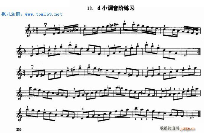 d小调音阶练习1