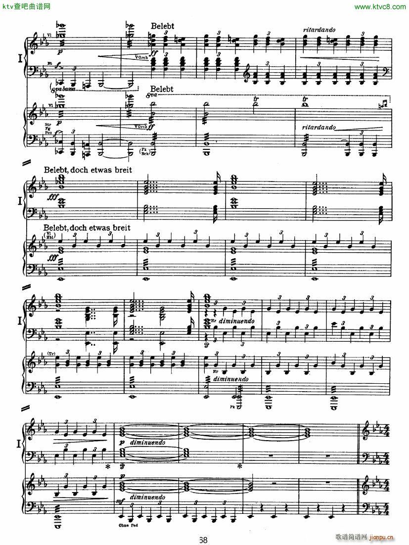 Bruckner Symphony No 4 4 hands arr 二17