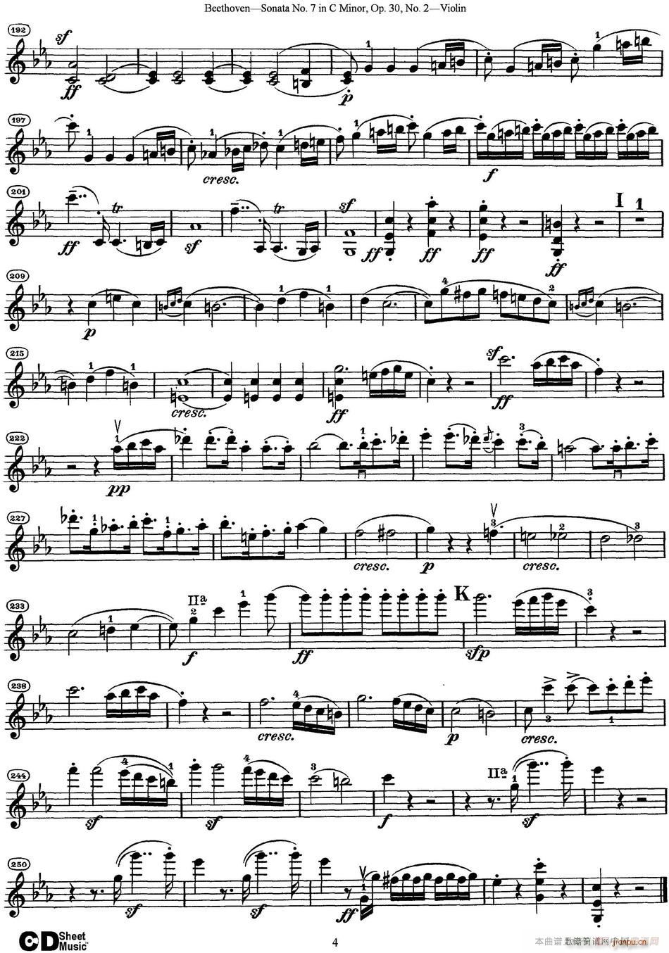 Violin Sonata No 7 in C Minor Op 30 No 24