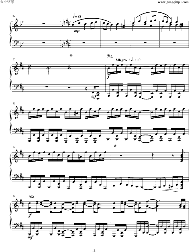 冥王 - 钢琴版-钢琴谱(钢琴曲)-Sound Horizon2