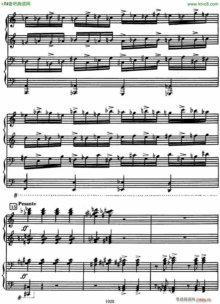 Honegger Symphony No 3 Liturgicheskaya 2 pianos 二12