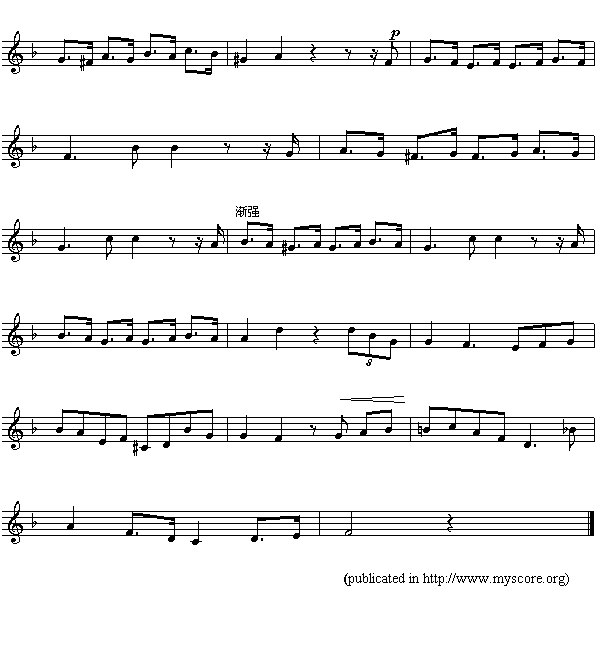 巴西国歌(Ameriacn Anthem sheet music:Brazil)2