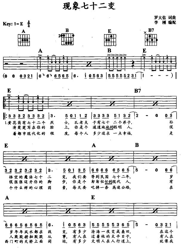 现象七十二变（吉他弹唱）1