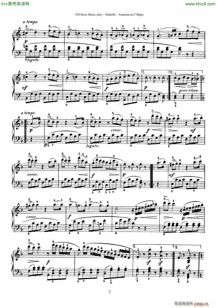 Diabelli Sonatinas Op 151 No 1 4 23P7