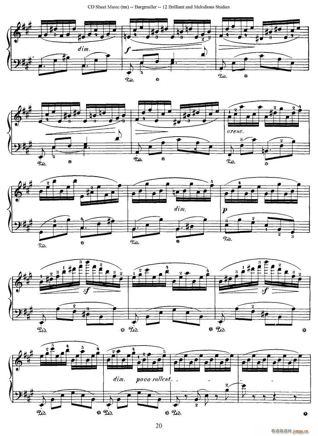Burgmuller - 12 Brillian and Melodious Studies（8）2