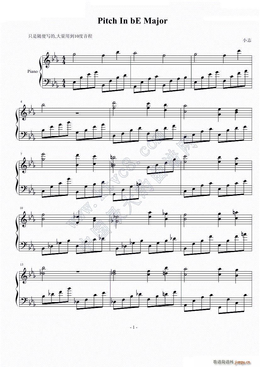 Pitch In bE Major1