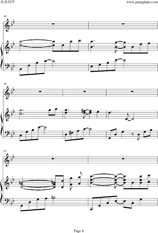 从开始到现在 钢琴弹唱版-钢琴谱(钢琴曲)-裴勇俊8