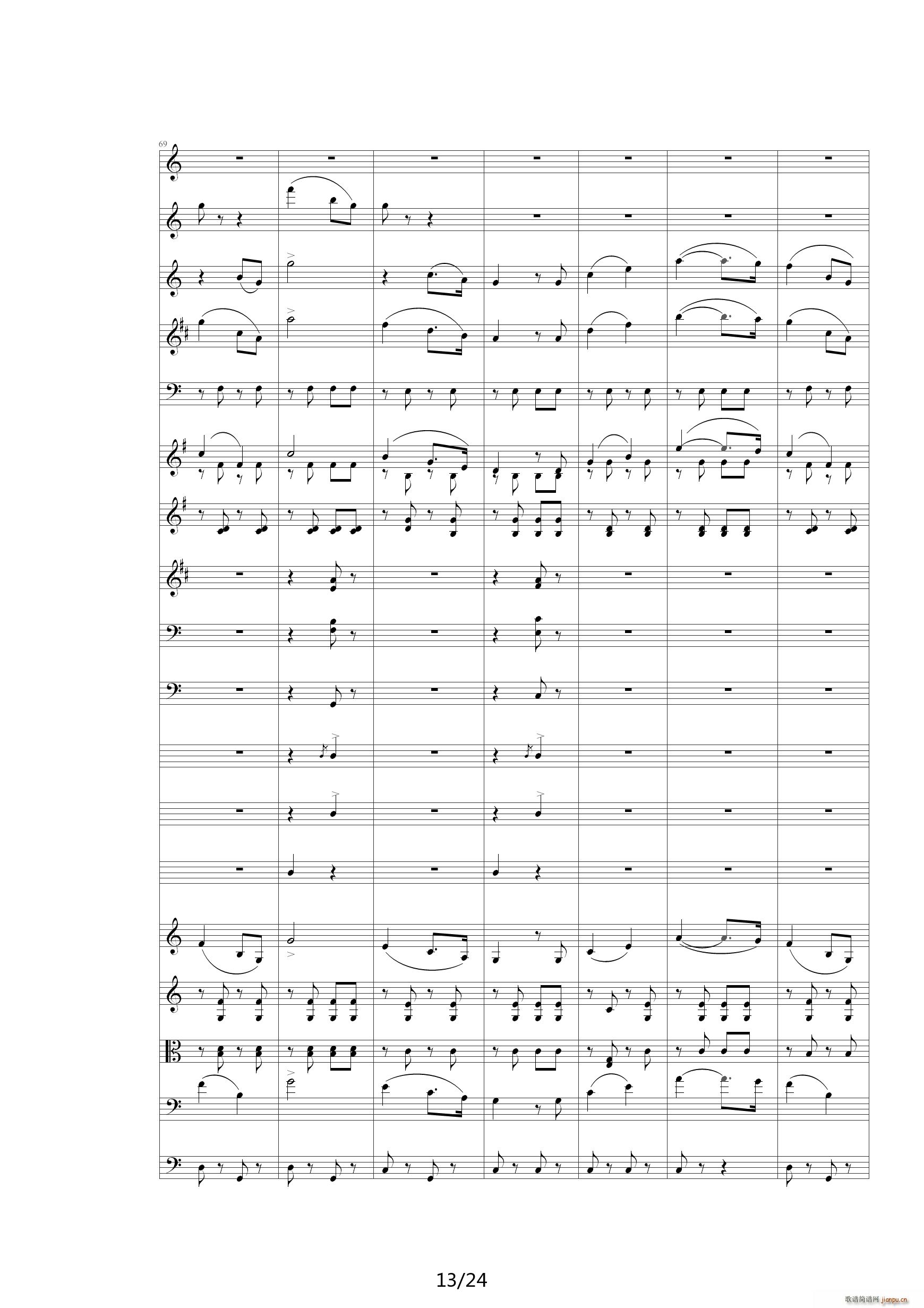 雷鸣电闪波尔卡(管弦乐总谱 分谱)(00雷鸣电闪波尔卡-Orchestra)13