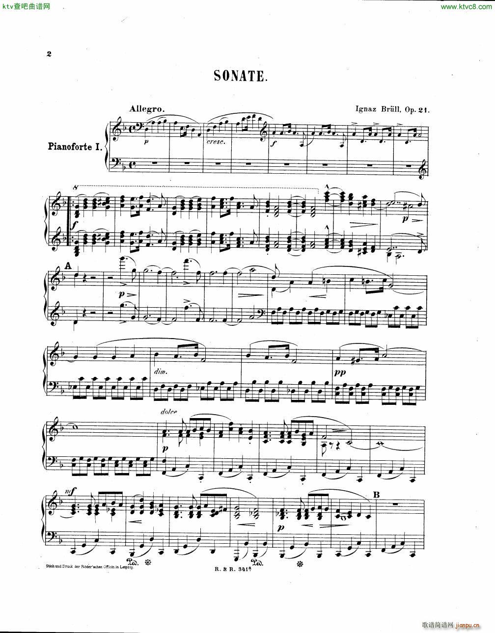 Brull Sonata 2 pianos Op 211