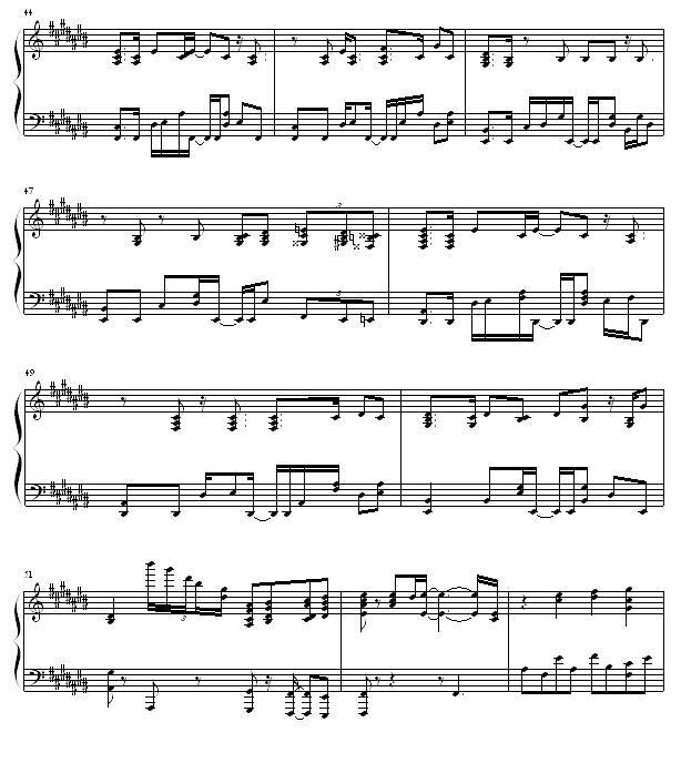 鸟之诗 - ＜完美版＞-钢琴谱(钢琴曲)-动漫影视4