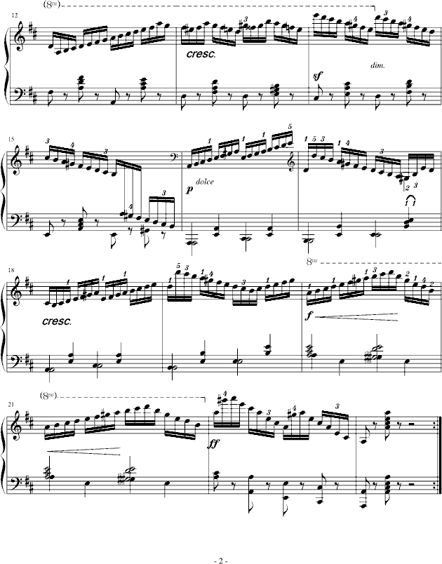 练习曲Op.740 No.3-钢琴谱(钢琴曲)-车尔尼-Czerny2