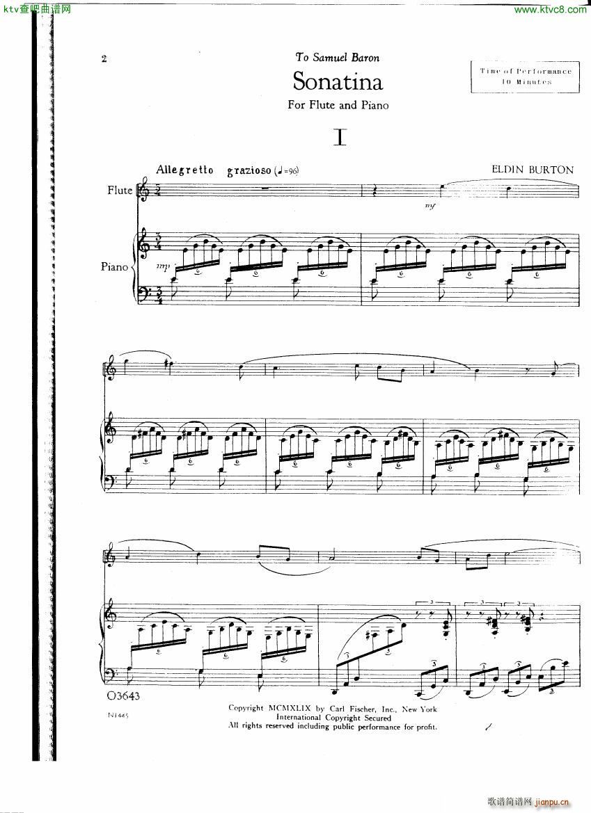 Burton E Flute sonatina score1