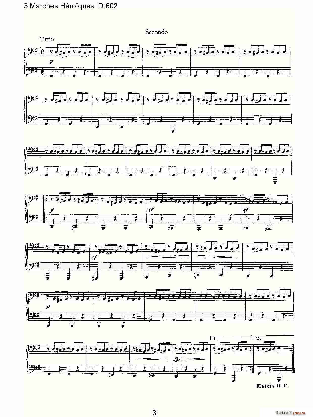 3 Marches Héro?ques D 602 3 进行曲Héro?ques D 602_弗朗兹 舒柏特3