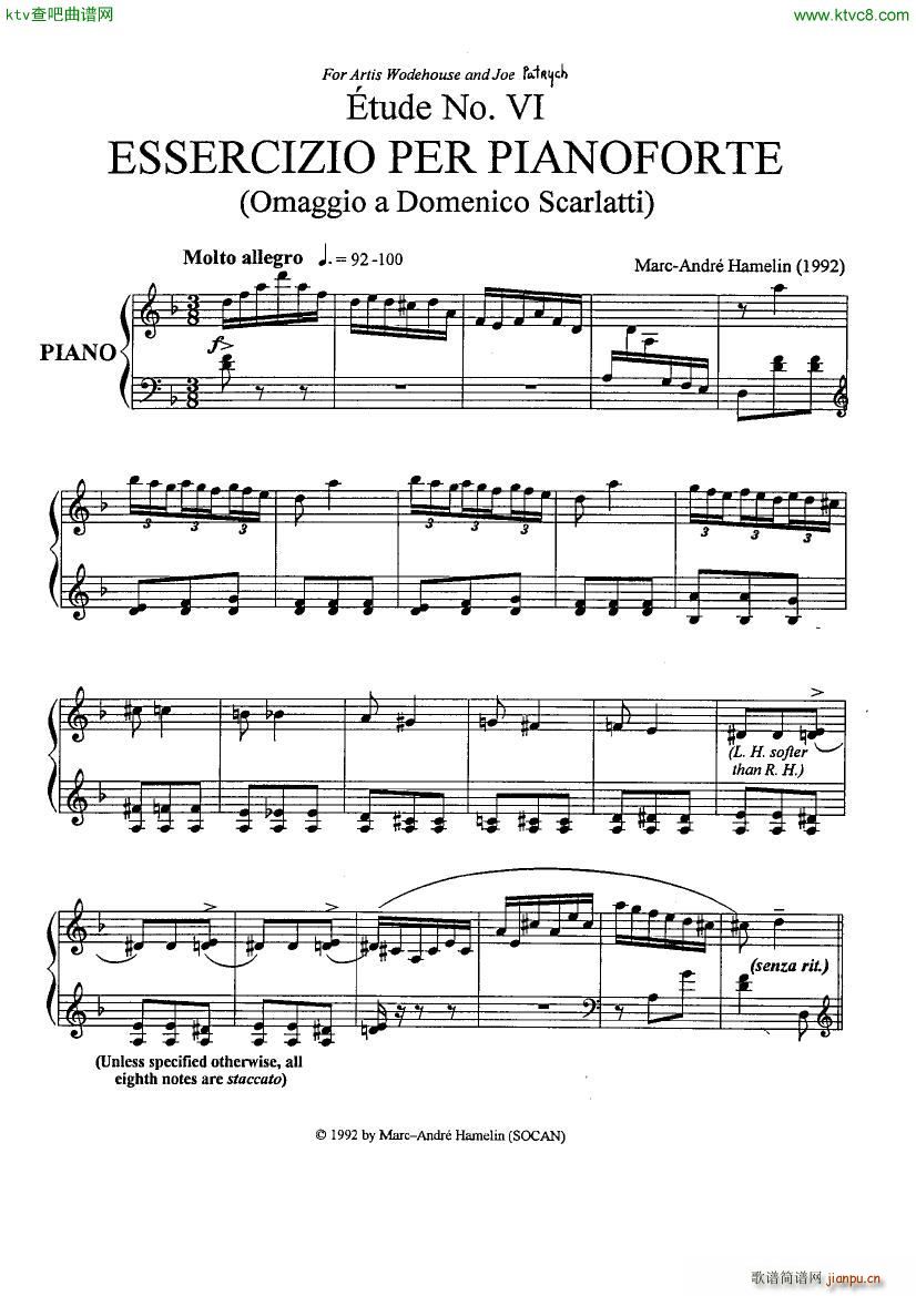 Etude No 6 Omaggio a Domenico Scarlatti1
