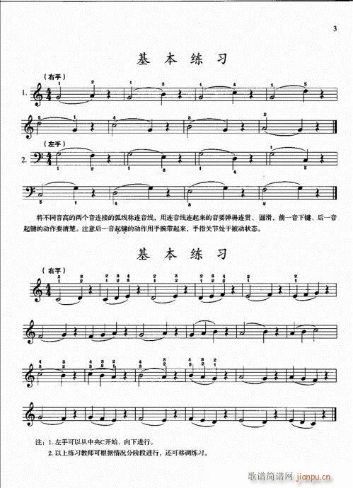 钢琴基础教程  一  （修订版）目录1-209