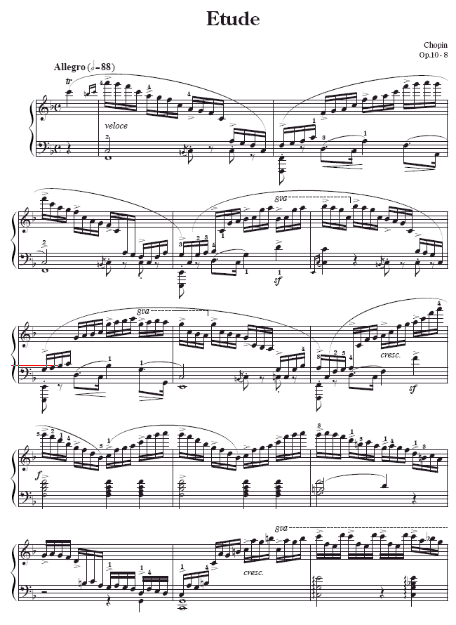 第八练习曲-Etude Op.10-8-钢琴谱(钢琴曲)-肖邦-chopin1