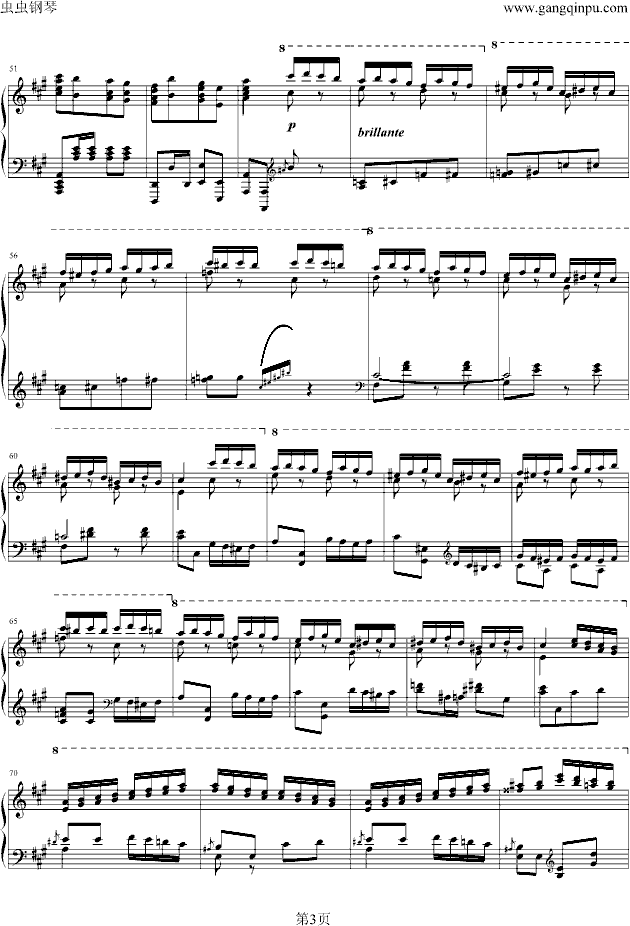 土耳其进行曲―瓦洛多斯改编-钢琴谱(钢琴曲)-莫扎特3