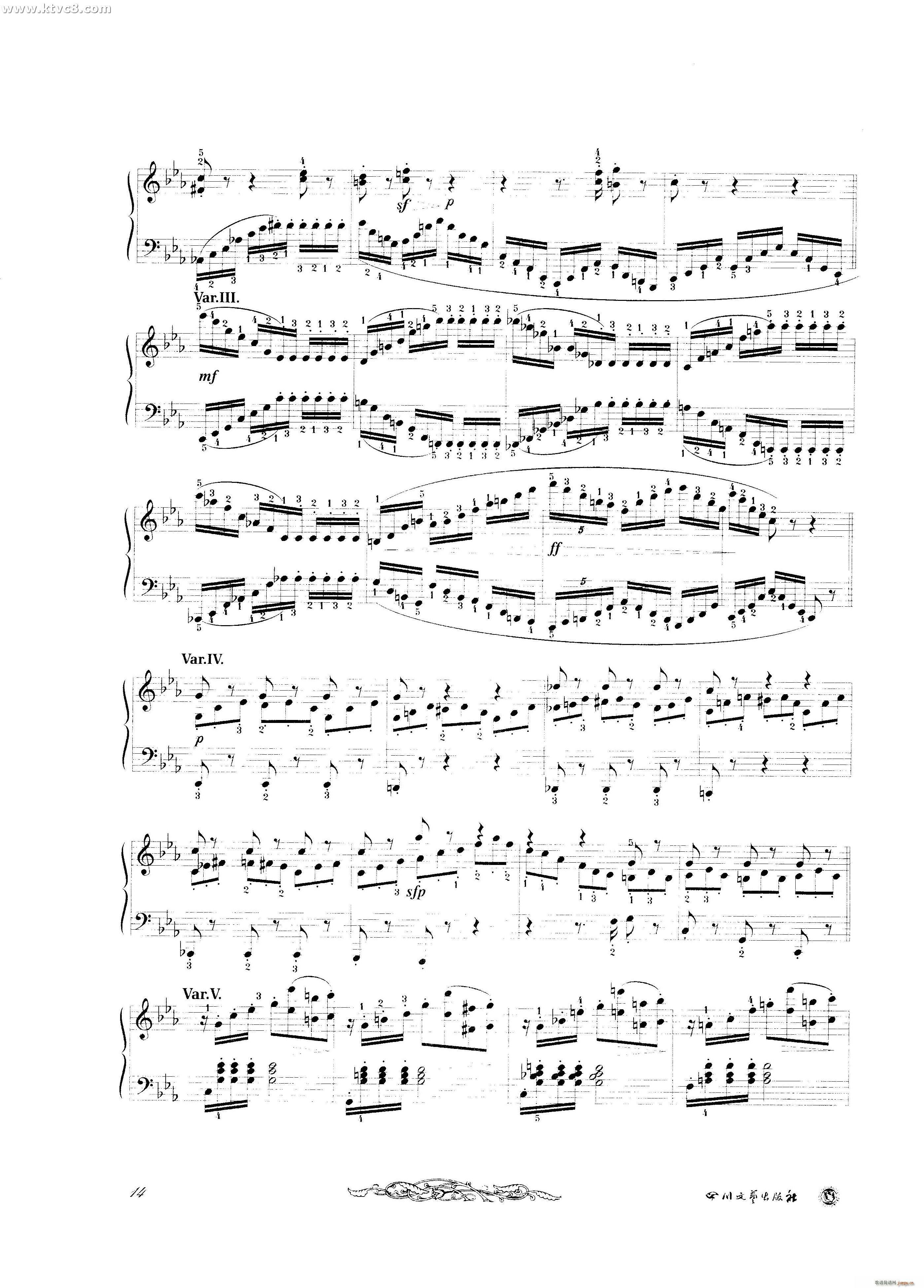 贝多芬钢琴变奏曲集六2