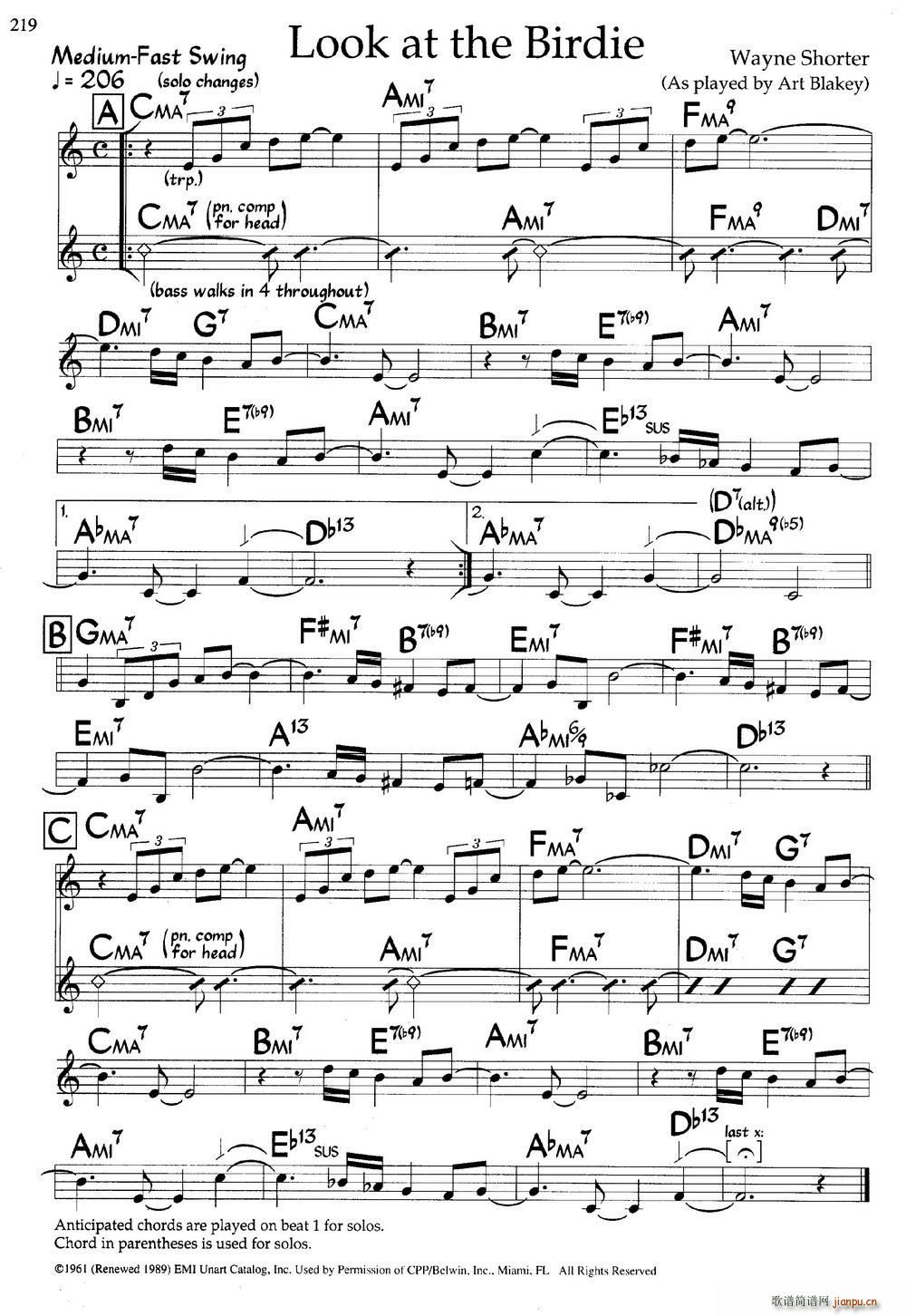 Look at the Birdie（爵士钢琴曲）1
