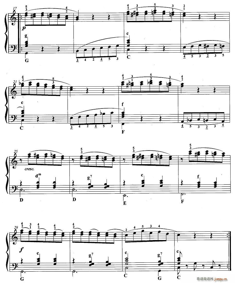 手风琴考级第六级:2、练习曲2