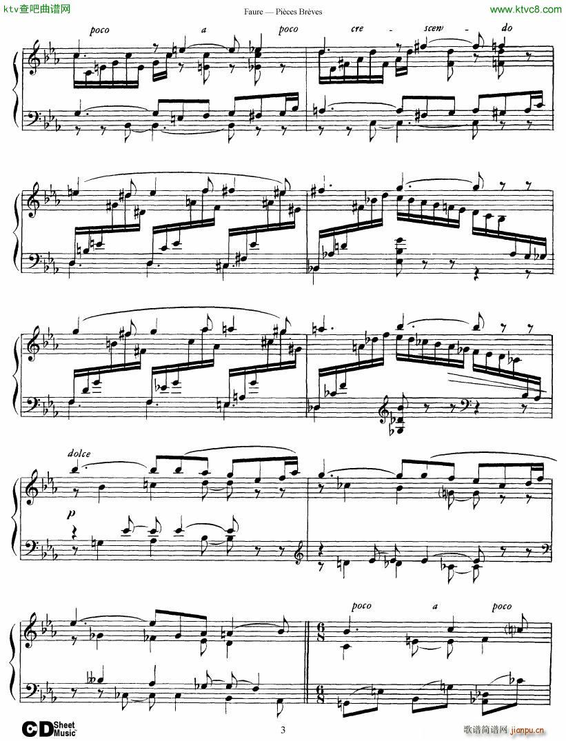 Faure 8 Pieces Breves Op 843