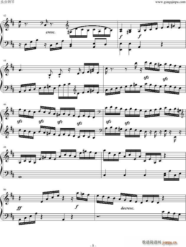 D大调奏鸣曲5