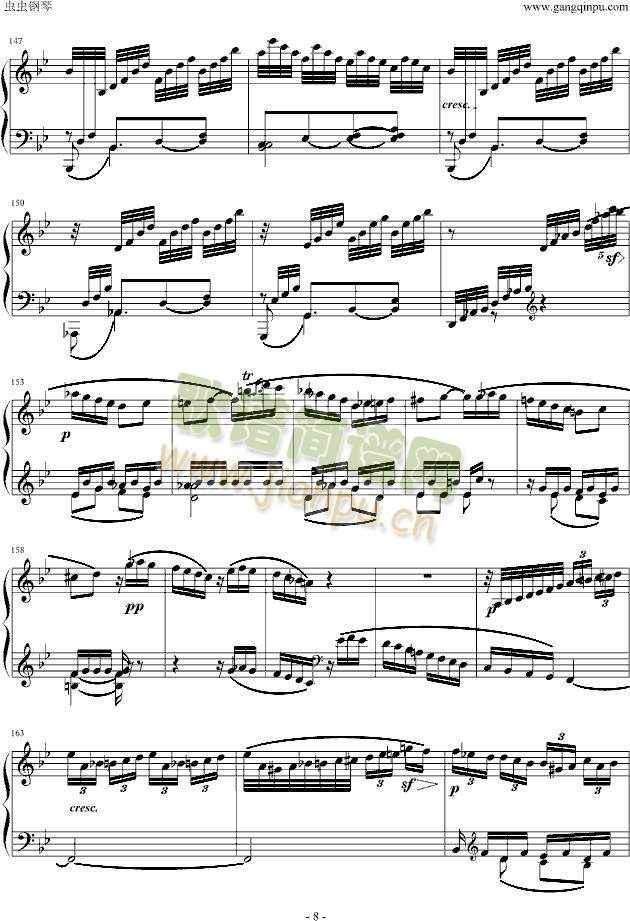 降B大调奏鸣曲8