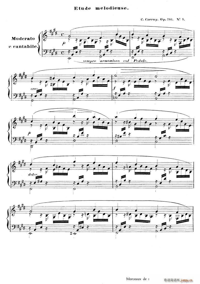 Czerny Etude mélodieuse op 795 No 31