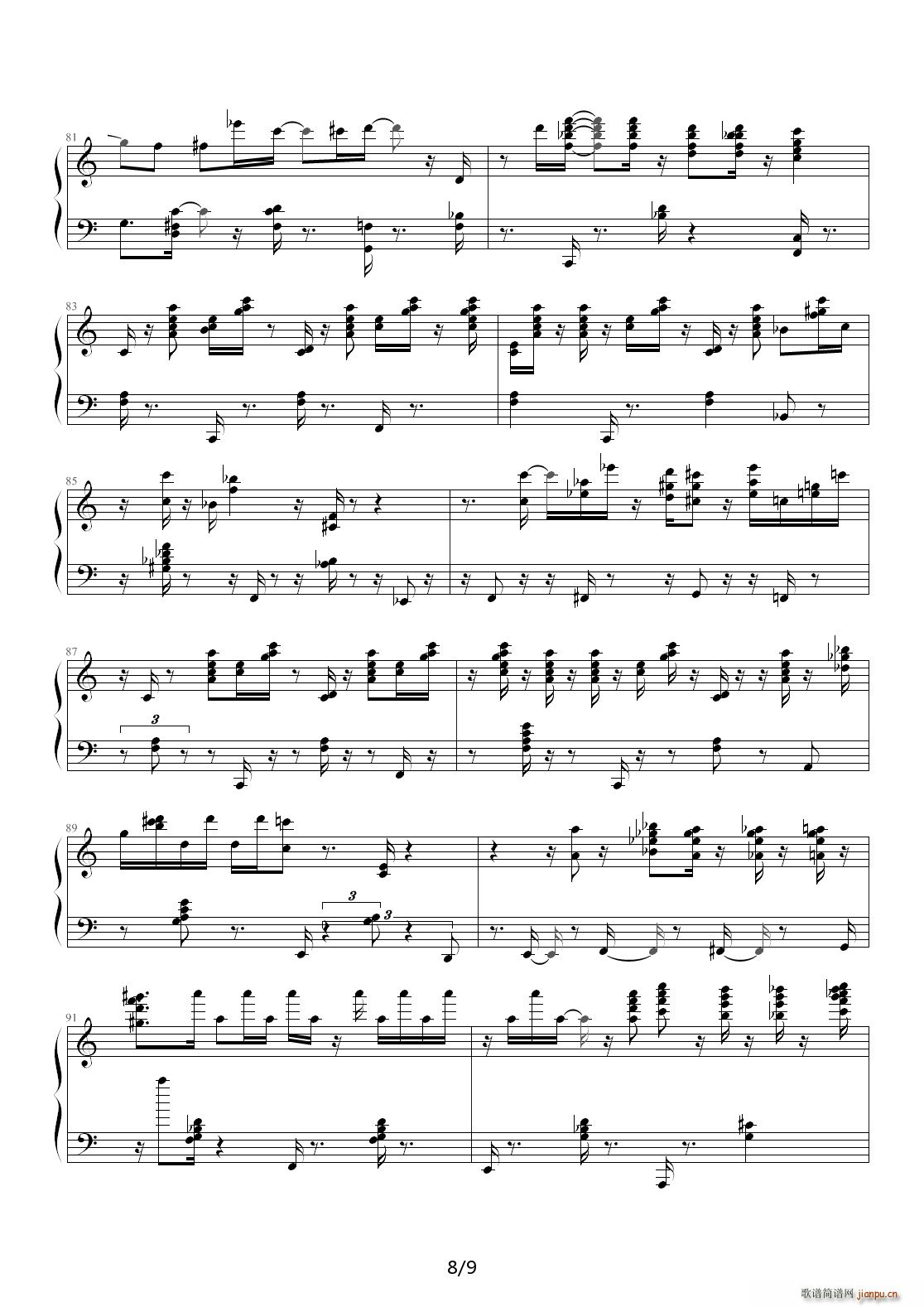 Springtime Sundays（春天的星期天 爵士版） C调8