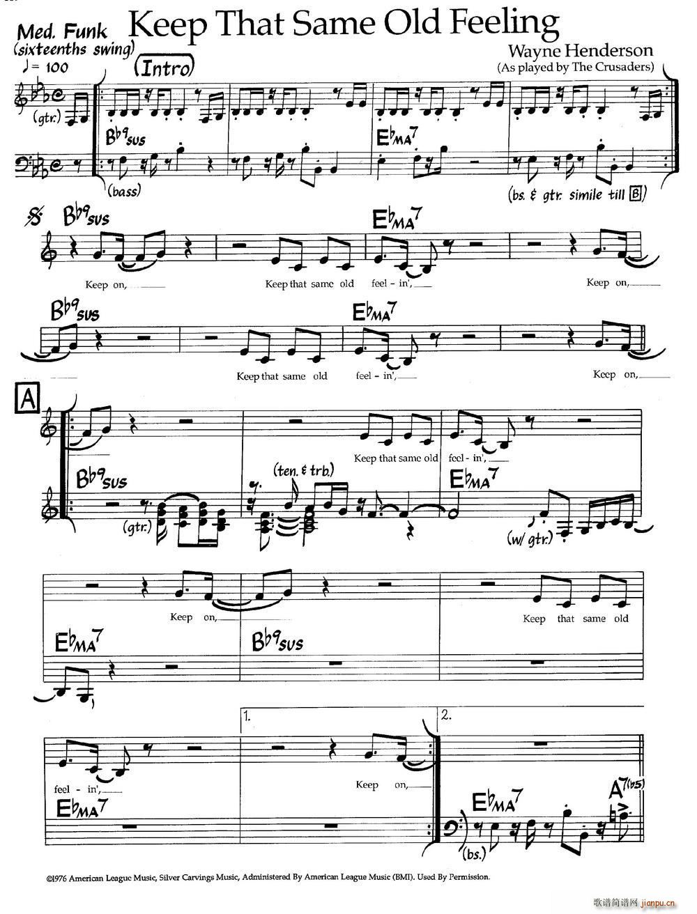 Keep That Same Old Feeling（爵士钢琴曲）1