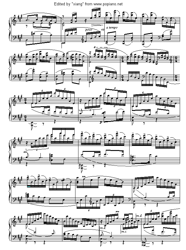 浏 阳 河-钢琴谱(钢琴曲)-中国名曲2