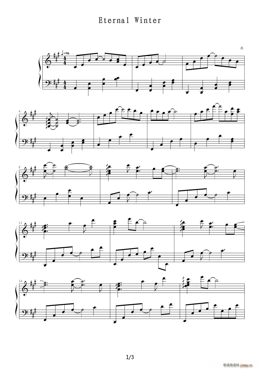 Eternal winter A调1