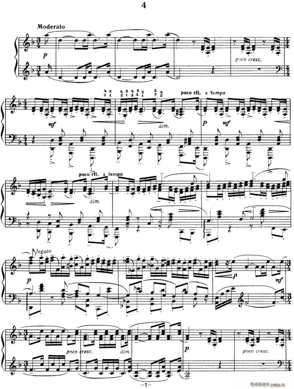拉赫玛尼诺夫 音画练习曲4或5 Etudes tableaux Op 33 No 41