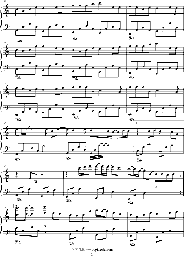 爱转角-钢琴谱(钢琴曲)-罗志祥3