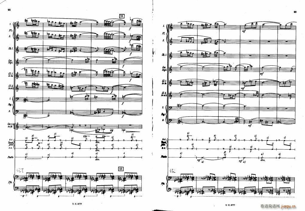Bartok SZ 83 Piano Concerto No1 Full Score 二6