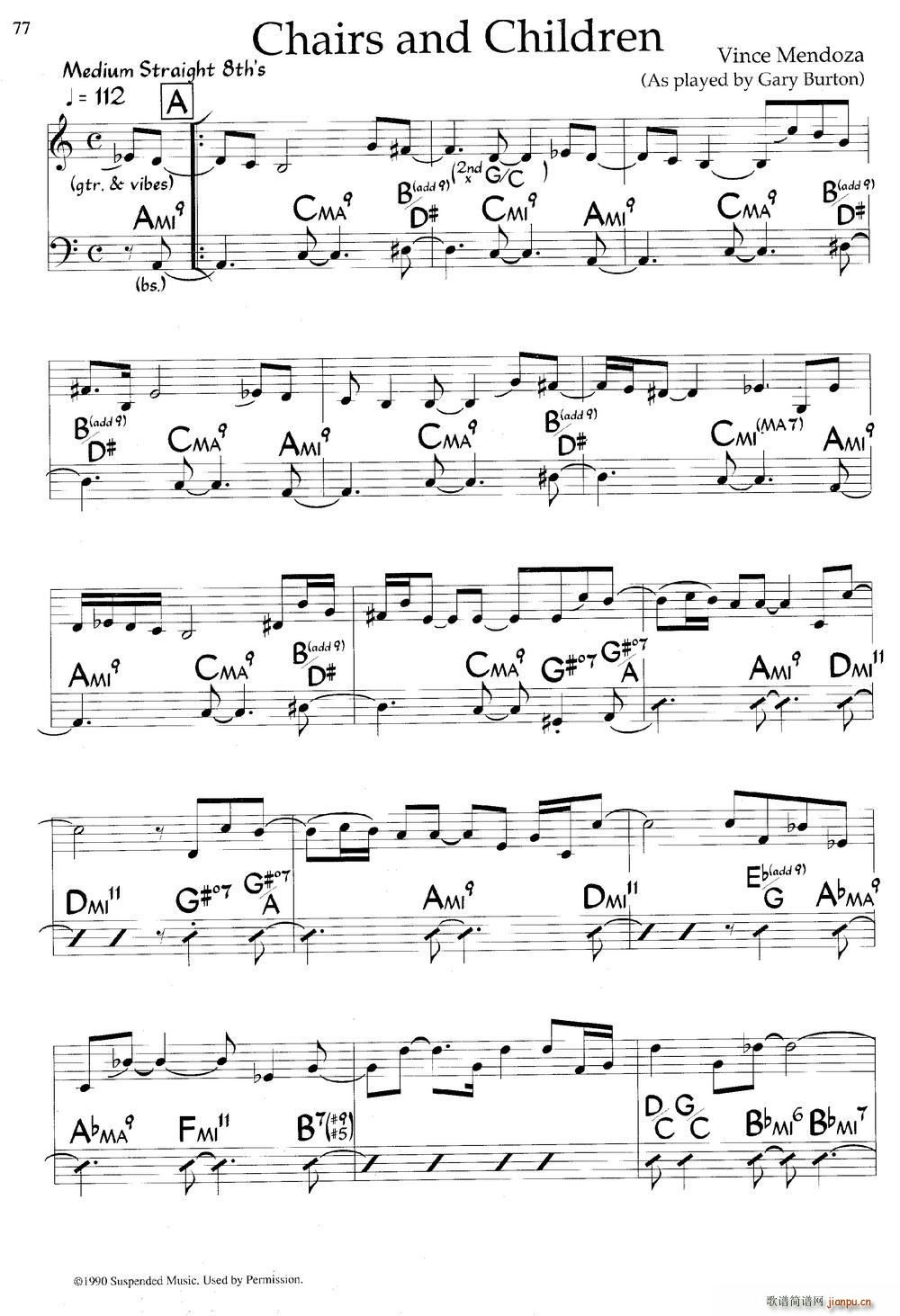 Chairs and Children（爵士钢琴曲）1