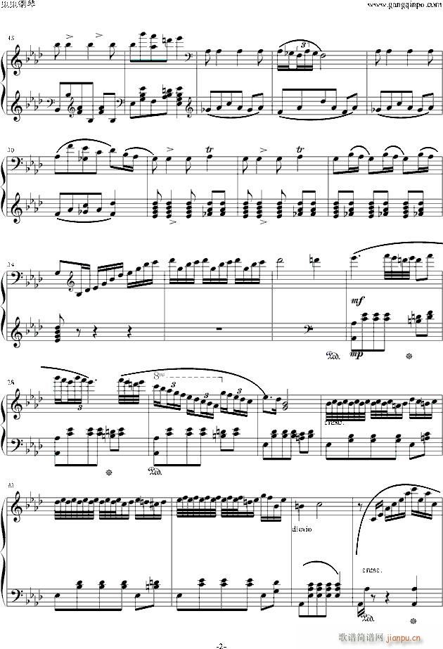 降A大调波兰舞曲（ 遗作）_肖邦 chopin2