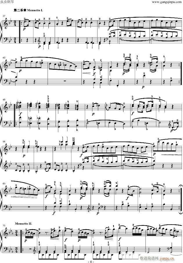 莫扎特第四钢琴奏鸣曲(K.282)_莫扎特4