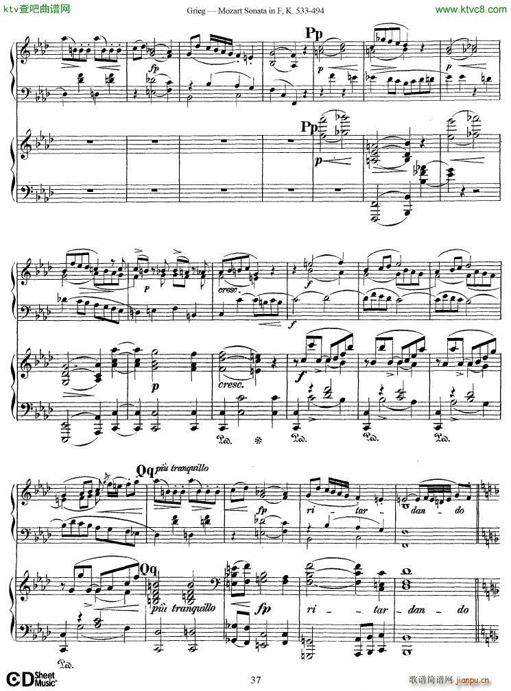 Grieg Sonata K 533 Mozart 2nd Piano Grieg37