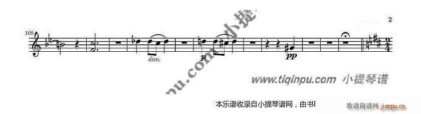 柴科夫斯基D大调小提琴协奏曲第二乐章2