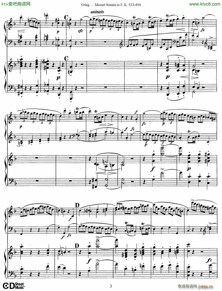 Grieg Sonata K 533 Mozart 2nd Piano Grieg3