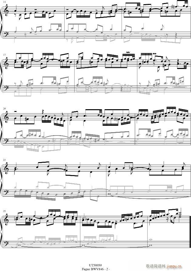 十二平均律一卷第一首 C大调赋格_巴哈 Bach Johann Sebastian2