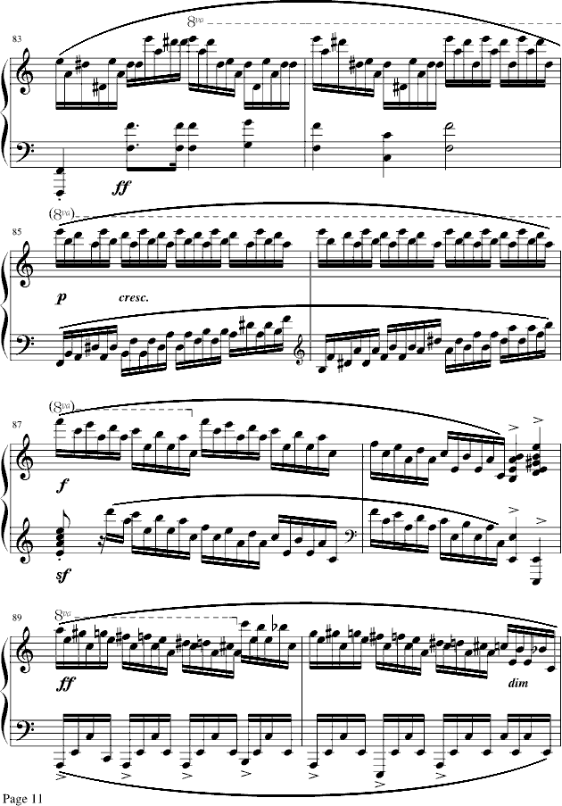 肖邦冬风练习曲-钢琴谱(钢琴曲)-肖邦-chopin11