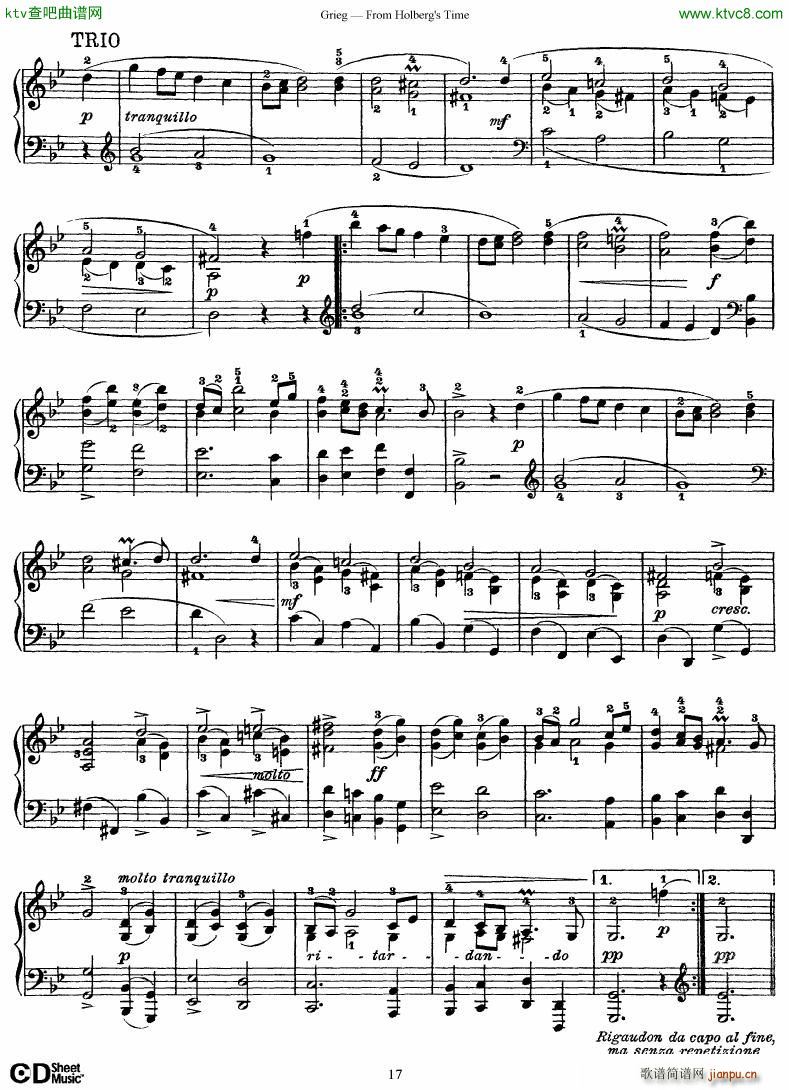Grieg From Holberg s Time 1 517