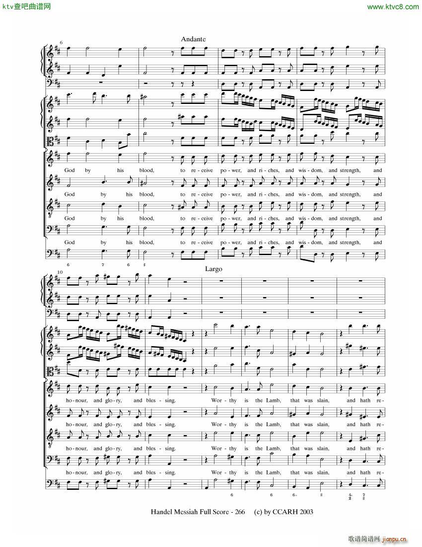 G F Handel Messiah Open Score 七25