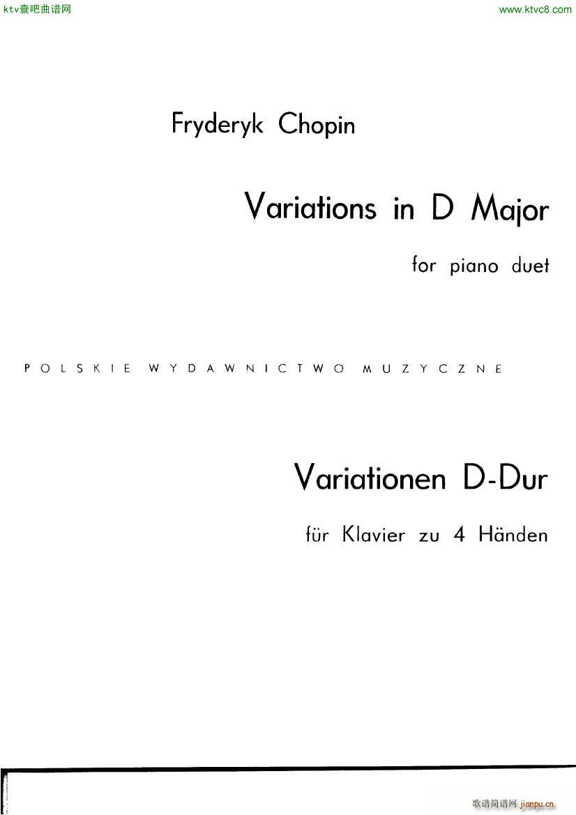 Chopin ekier variations in D1
