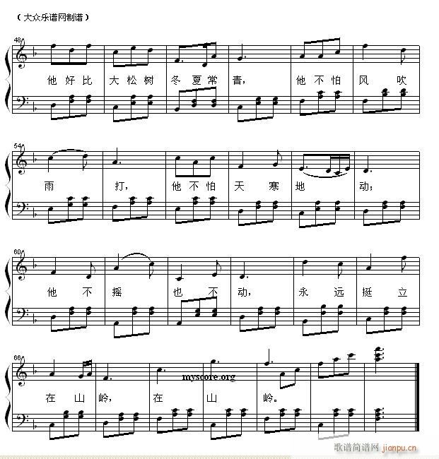 革命人永远是年轻（歌曲钢琴伴奏）3