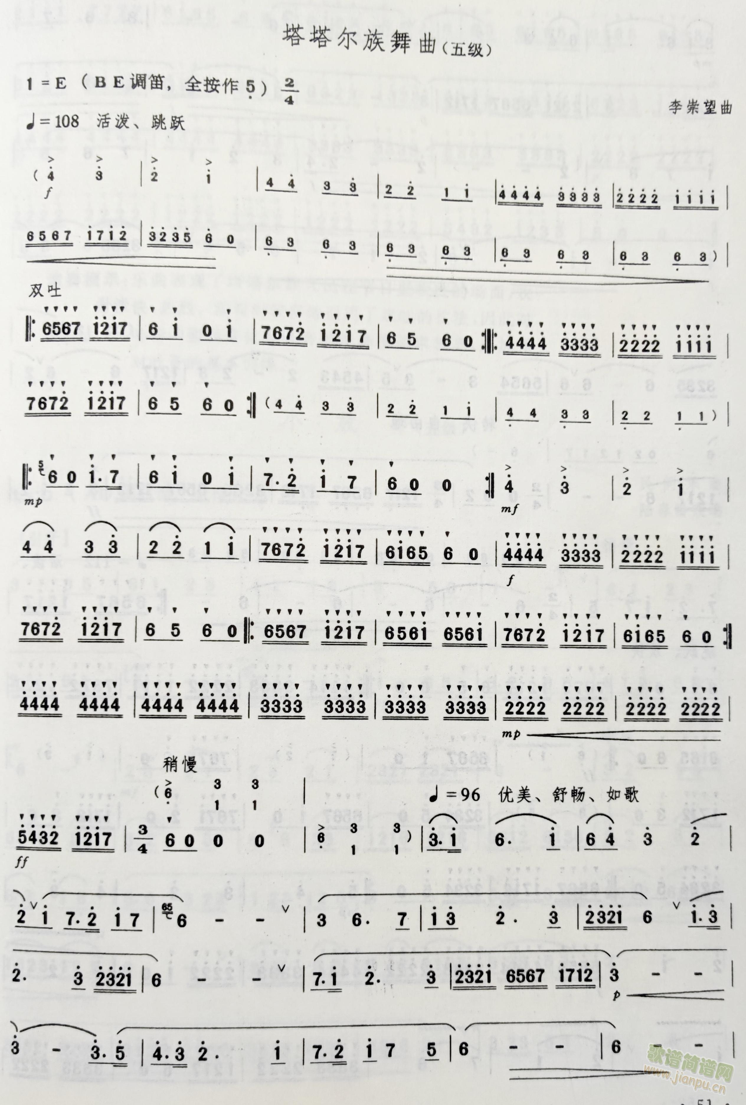 塔塔尔舞曲(笛子)_李崇望曲1