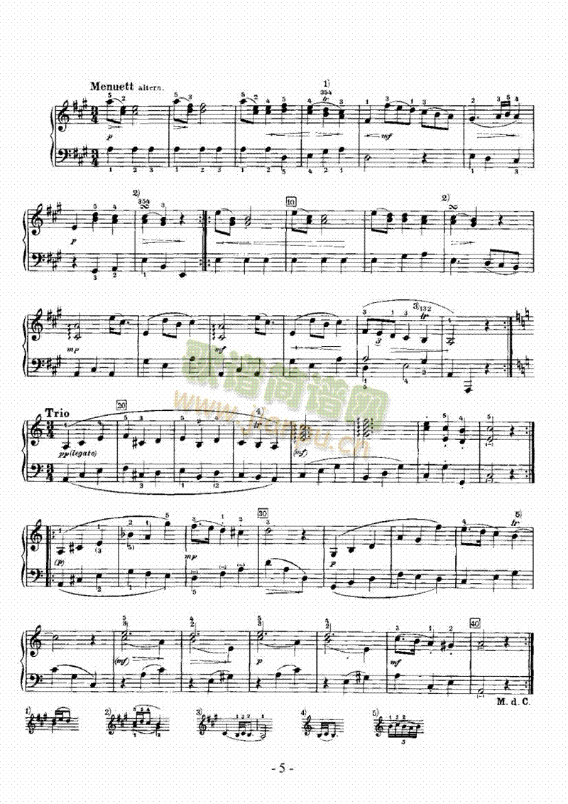 A大调奏鸣曲（嬉游曲） 键盘类 钢琴5