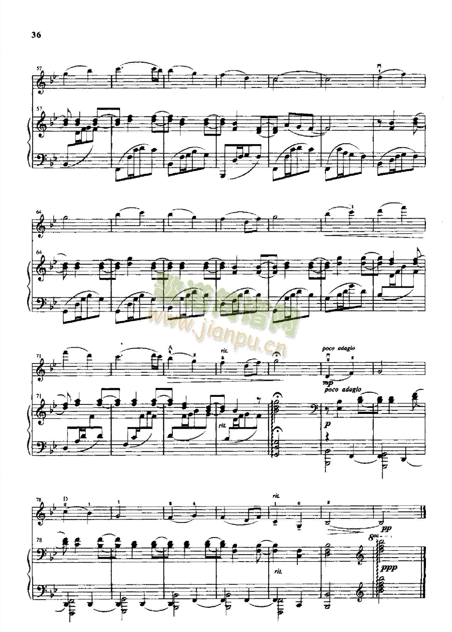 摇篮曲(钢伴) 弦乐类 小提琴3